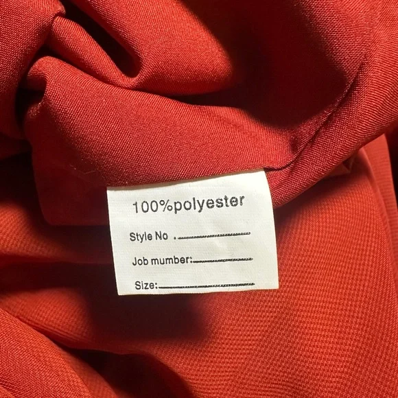 NWT, Elegant Red / Copper Color Maxi Dress - Picture 7 of 10